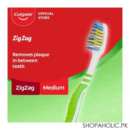 colgate zig zag medium toothbrush main image