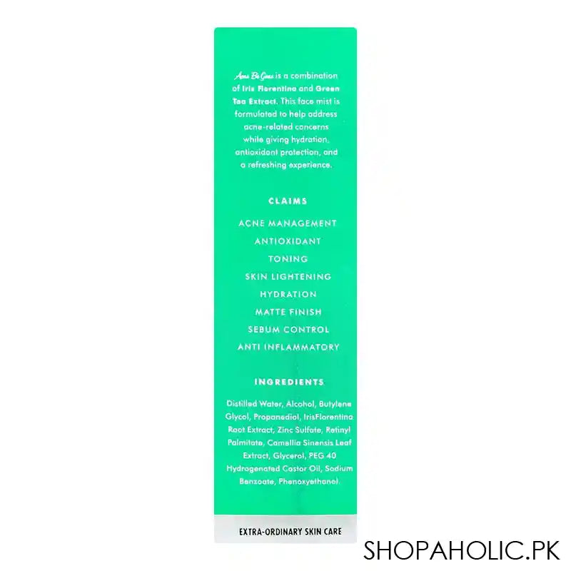 Color Studio Acne Be Gone Facial Mist Spray, Paraben, Sulphate & Dyes Free, For Acne Prone Skin, 100ml - Image 2