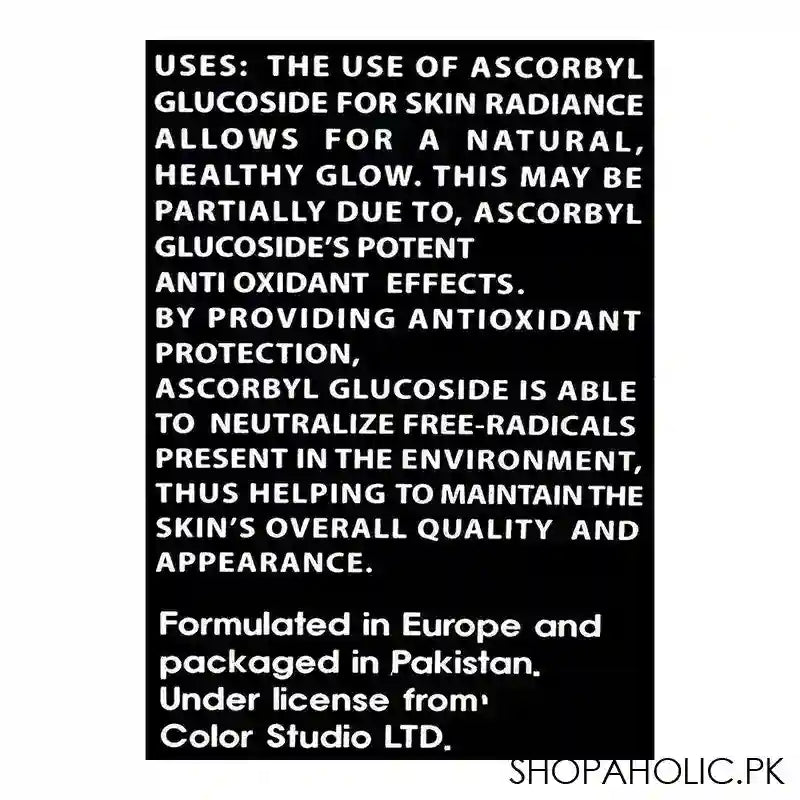 Color Studio Ascorbyl Glucoside Solution 5% Brightening Serum, Vitamin C, 30ml - Image 3