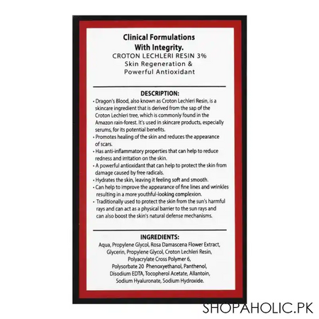 color studio dragon's blood croton lechleri resin 3% serum, 30ml image2