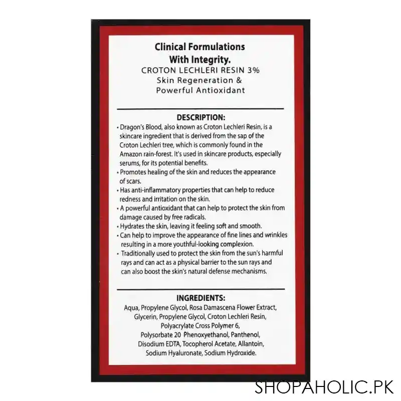color studio dragon's blood croton lechleri resin 3% serum, 30ml image2