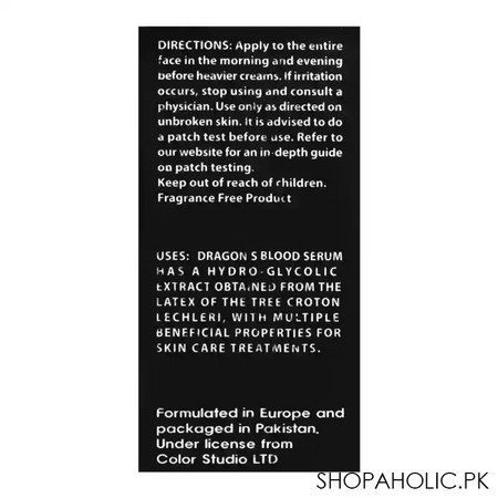 color studio dragon's blood croton lechleri resin 3% serum, 30ml image3