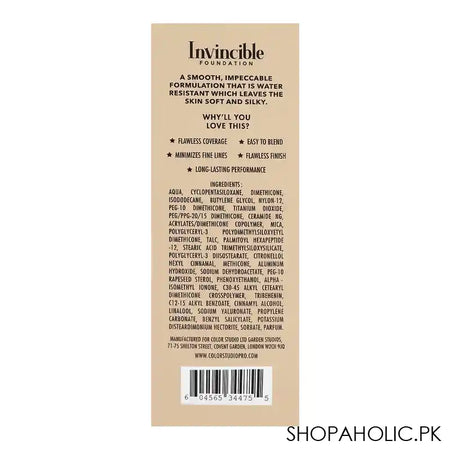 Color Studio Flawless Photo Finish Makeup Invincible Foundation, Long Wear, Water Resistant, SPF 12, 30ml, N30 Beigey - Image 6