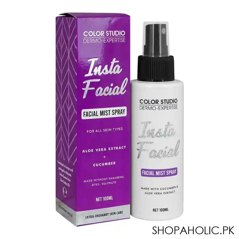 Color Studio Insta Facial Mist Spray, Parabens, Dyes & Sulphate Free, For All Skin Types, 100ml - Main Image