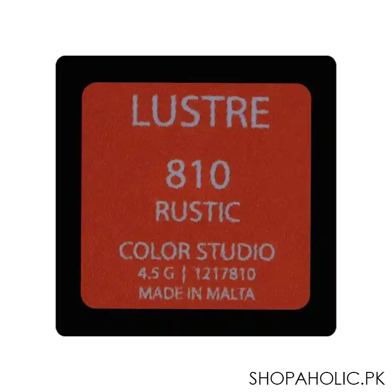 color studio lustre lipstick, 810 rustic image5