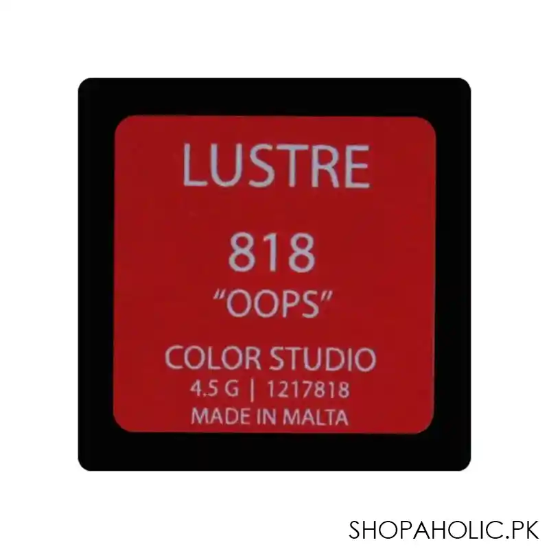 color studio lustre lipstick, 818 oops image5