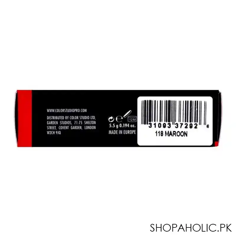color studio matte revolution lipstick, 118 maroon image5