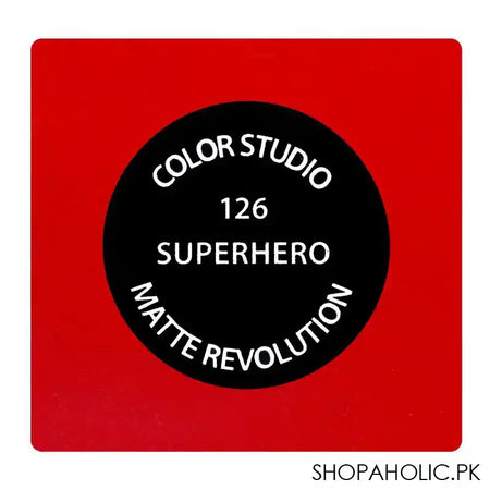 Color Studio Matte Revolution Lipstick, 126 Super Hero - Image 2