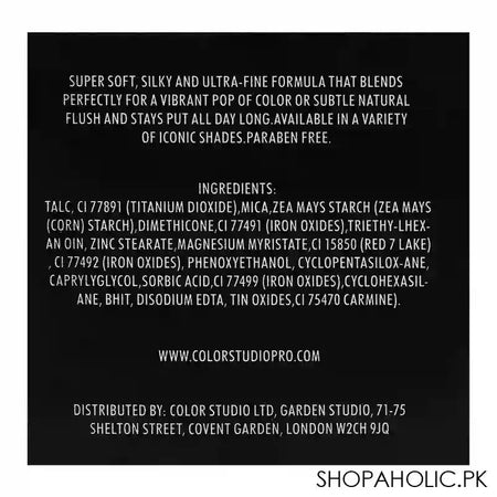 Color Studio Professional Pro Blush, Paraben Free, Super Soft, All Day Long, 230 Marrakesh - Image 4