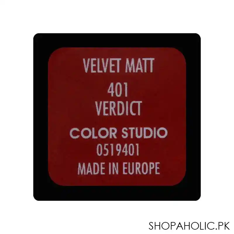 color studio velvet matt lipstick, 401 verdict image5