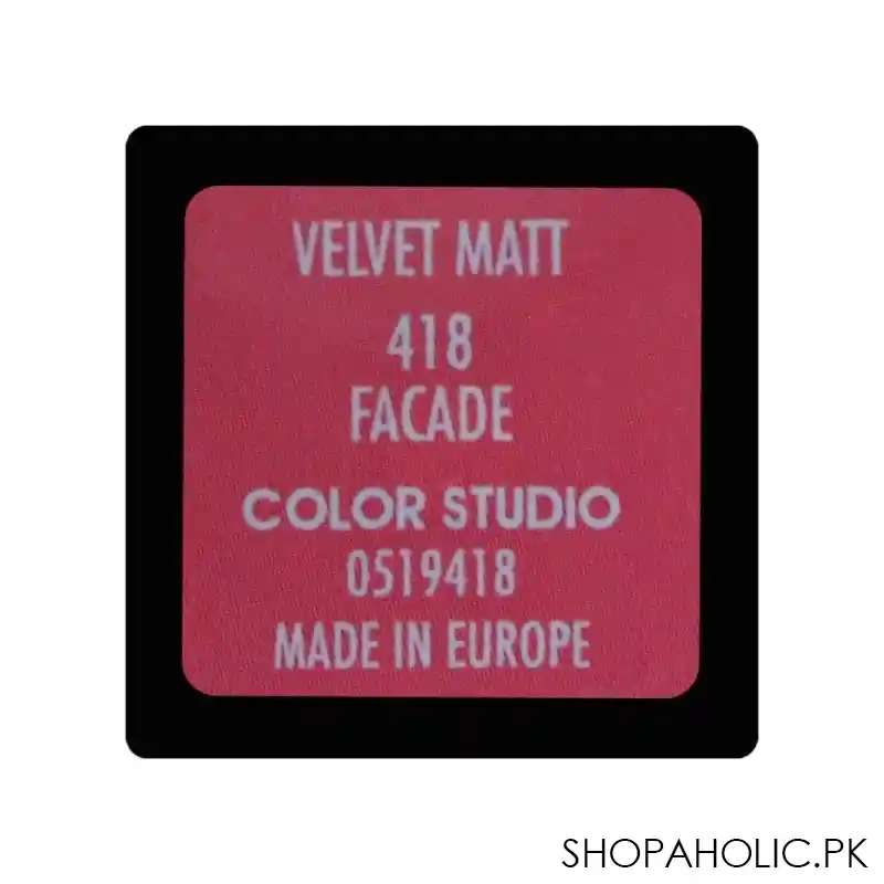 color studio velvet matt lipstick, 418 facade image5