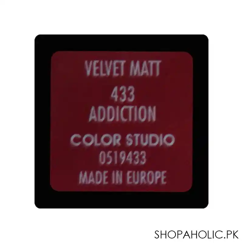 color studio velvet matt lipstick, 433 addiction image5
