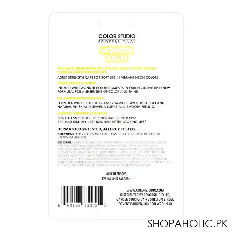 Color Studio Wonder Moisturising Lip Balm, Pineapple - Image 5