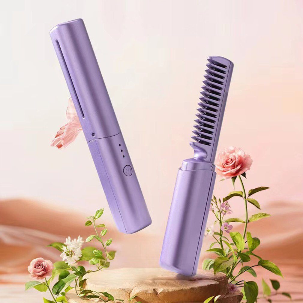 rechargeable wireless hair heat comb for travel main image