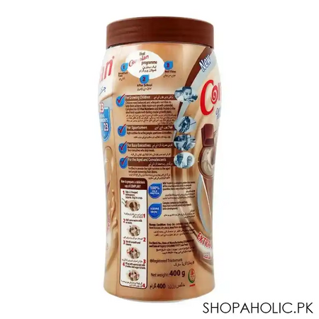 complan chocolate flavour, bottle, 400g image2