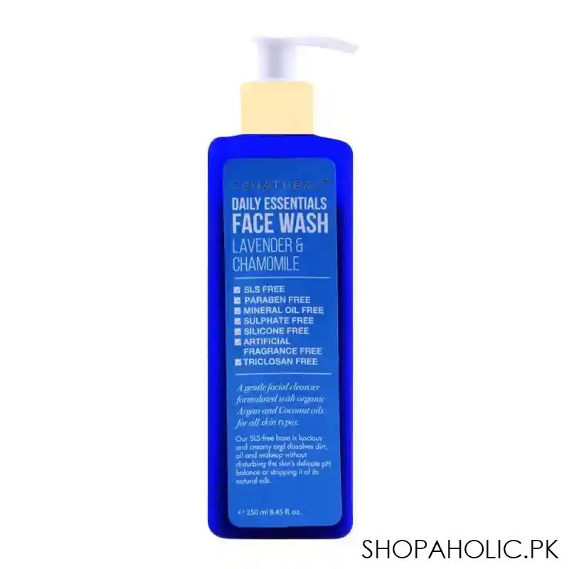 conatural daily essentials face wash, lavender & chamomile, 250ml main image