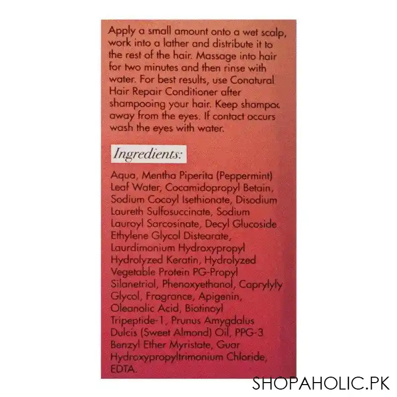 conatural hair growth shampoo, paraben & sulfate free, 260ml image3