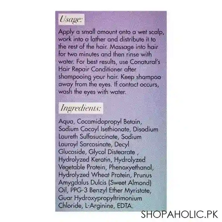 conatural hair volume shampoo, paraben & sulfate free, 260ml image3