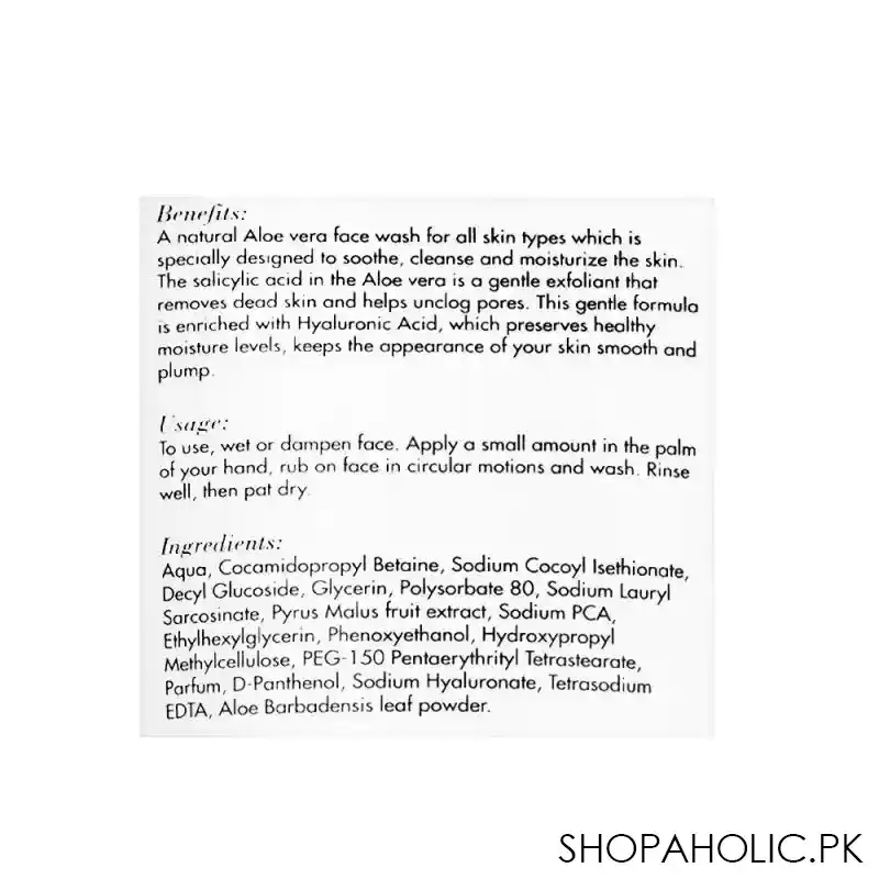 conatural hydrating aloe vera face wash, 150ml image3