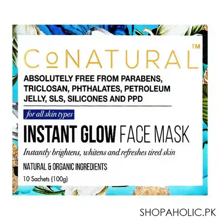 conatural instant glow face mask with radiance oil, paraben/sls free, for all skin types, 100g image2