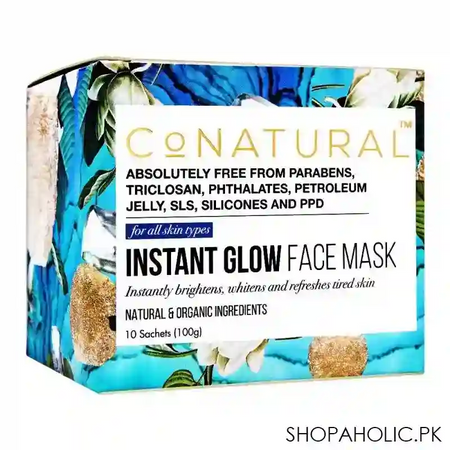 conatural instant glow face mask with radiance oil, paraben/sls free, for all skin types, 100g main image