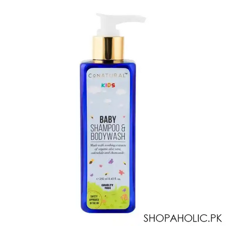 conatural kids baby shampoo & body wash, 250ml main image
