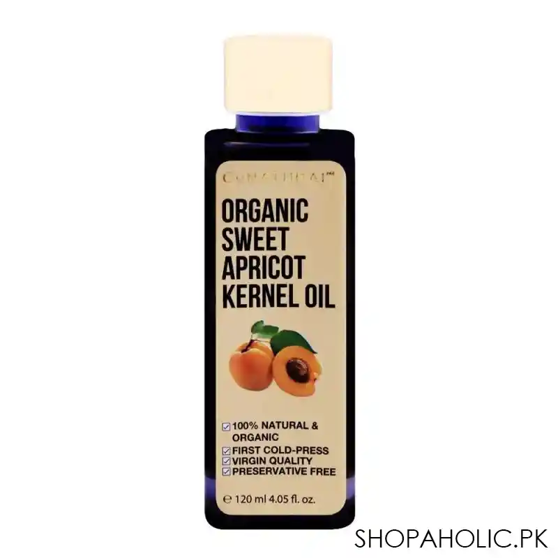 conatural organic sweet apricot kernel oil, 120ml main image