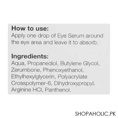 CoNatural Professional Eye Serum For Visibly de-puffs, tightens, and firms tired-looking eyes, 30ml - Image 3