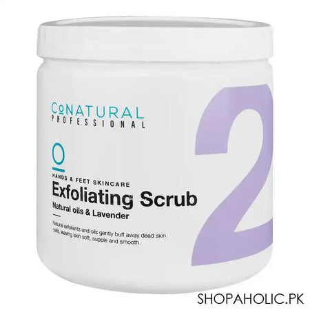 CoNatural Professional Hand & Feet Exfoliating Scrub (2), Naturals Oil & Lavender, 1000ml - Main Image