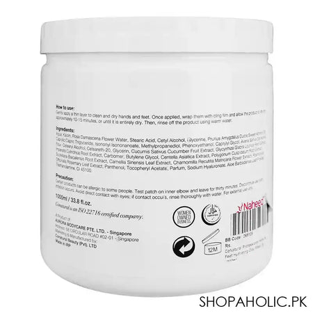 CoNatural Professional Hand & Feet Hydrating Clay Mask 3, Hyaluronic Acid, 1000ml - Image 3