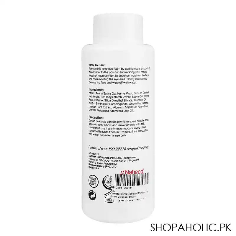 CoNatural Professional Powder To Foam Cleanser, 500g - Image 3