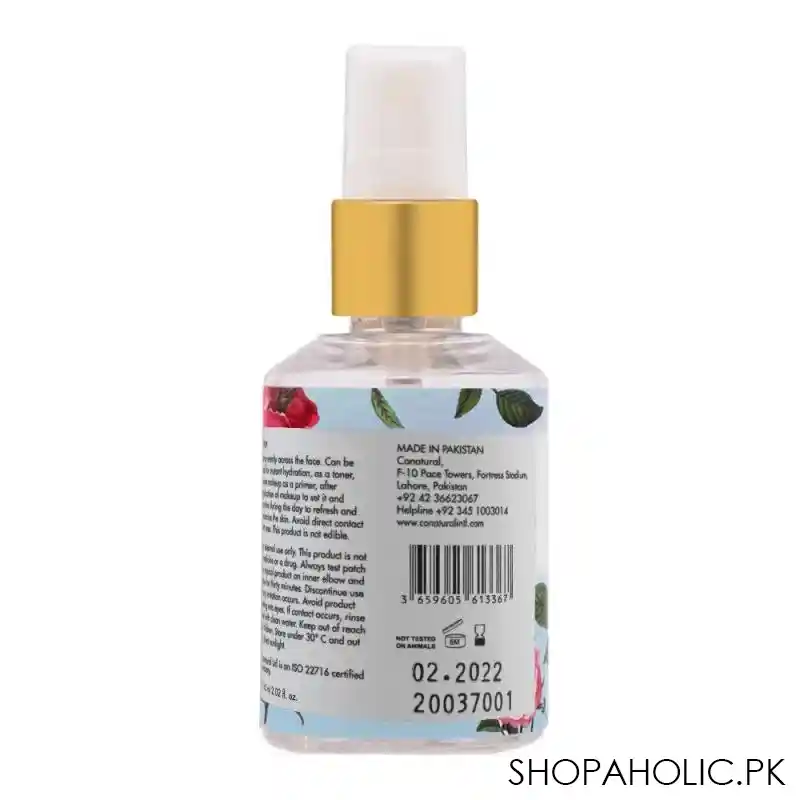 conatural rose water, ph balanced, 60ml image2