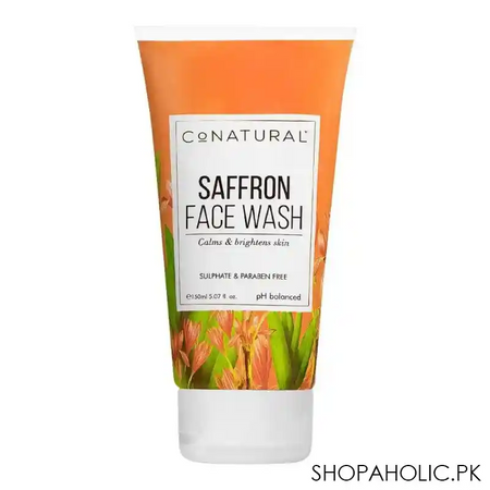 conatural saffron face wash, calms & brightens skin, 150ml main image