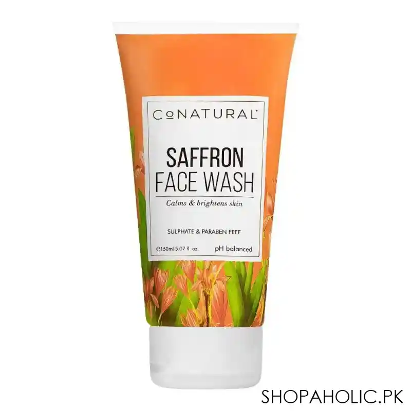 conatural saffron face wash, calms & brightens skin, 150ml main image