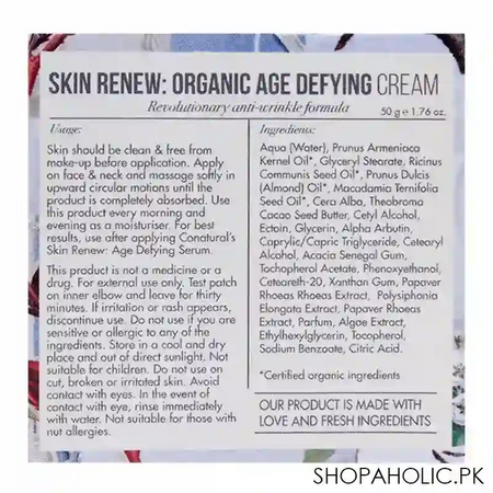 conatural skin renew organic age defying cream, 50g image3