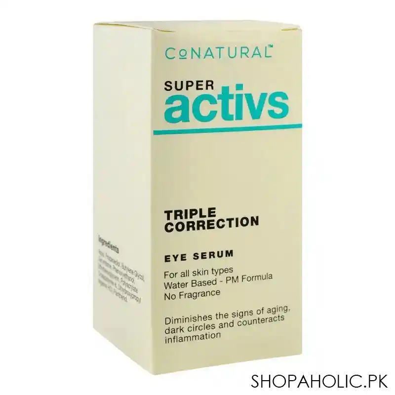 conatural super activs triple correction eye serum, for all skin types, 10ml main image