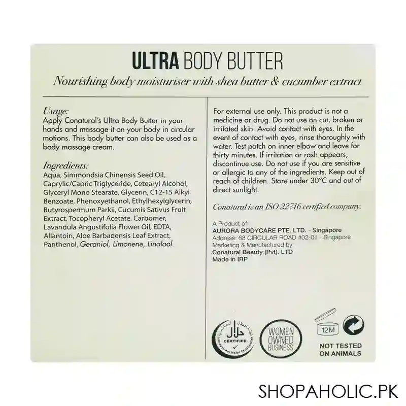 CoNatural Ultra Body Butter, 300ml - Image 3