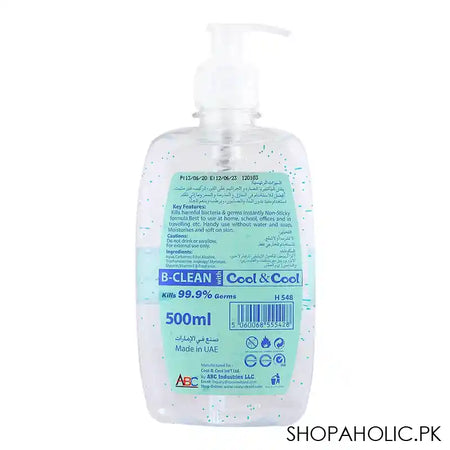 Cool & Cool Aqua Fresh Hand Sanitizer, 500ml - Image 2