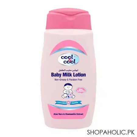 cool & cool baby milk lotion, paraben free, aloe vera + chamomile extract, 250ml main image