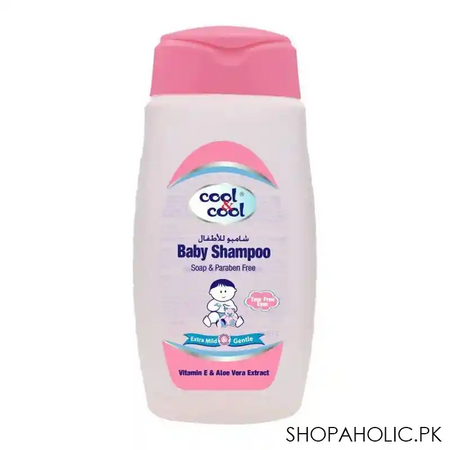 cool & cool baby shampoo, soap & paraben free, vitamin e + aloe vera, 250ml main image