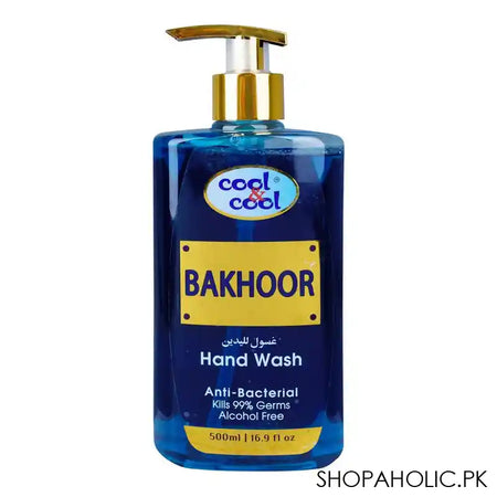 Cool & Cool Bakhoor Anti-Bacterial Hand Wash, Alcohol-Free, 99% Germ-Killing Formula, 500ml - Main Image