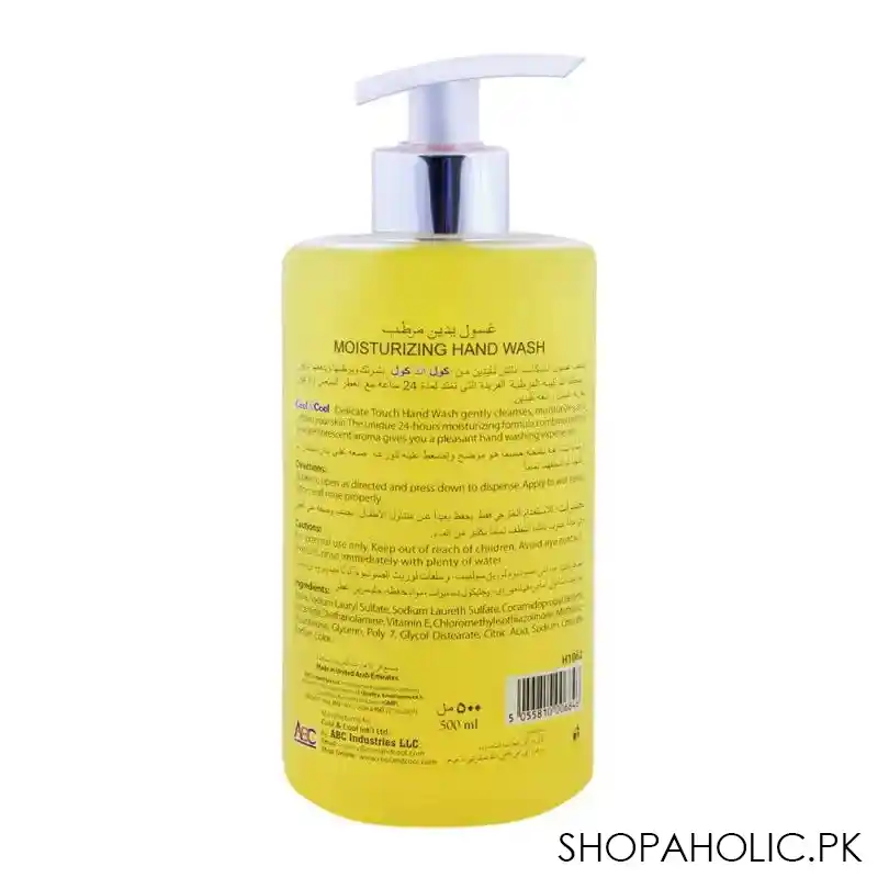 cool & cool delicate touch moisturizing hand wash 500ml image2