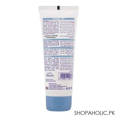 cool & cool hydra lift deep hydration face wash, very dry skin, 100ml image2