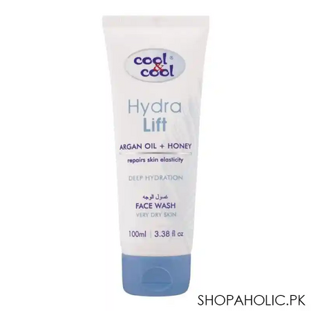 cool & cool hydra lift deep hydration face wash, very dry skin, 100ml main image