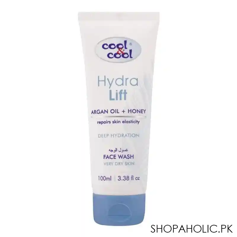 cool & cool hydra lift deep hydration face wash, very dry skin, 100ml main image