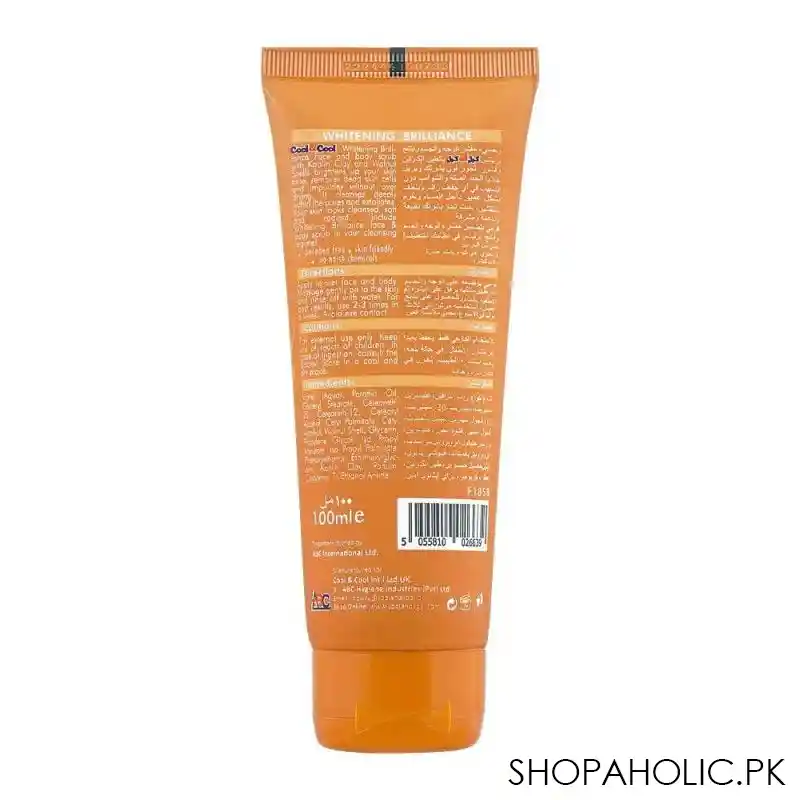 cool & cool whitening brilliance nourishing care face & body scrub, 100ml image2