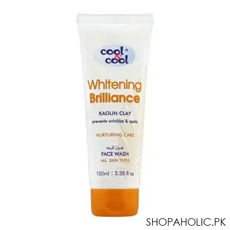 cool & cool whitening brilliance nourishing care face wash, 100ml main image