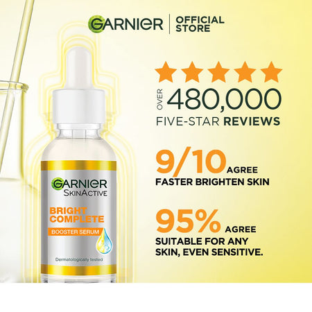Garnier Skin Active Bright Complete Vitamin C Booster Serum 30 ML - Contains Niacinamide - Image 3