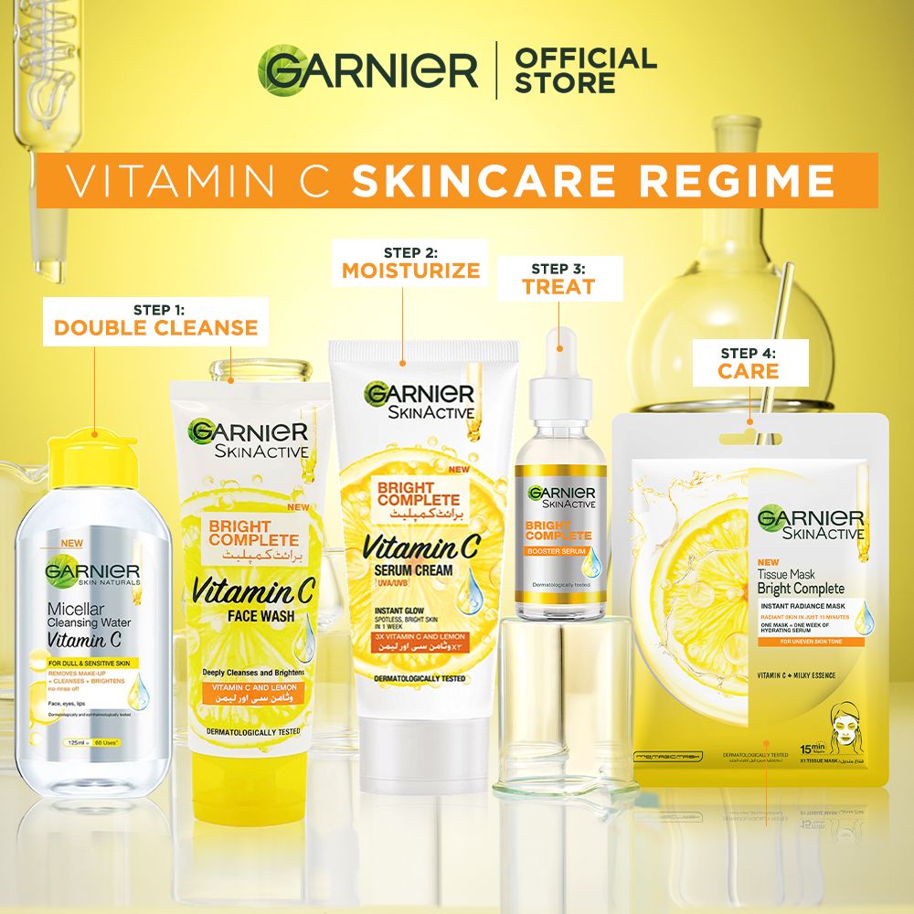Garnier Skin Active Bright Complete Vitamin C Booster Serum 30 ML - Contains Niacinamide - Image 6