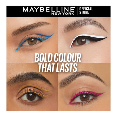 Maybelline New York Tattoo Play Liquid Eyeliner, Water & Smudge Proof, Vegan Formula, Defend-Matte White - Image 3